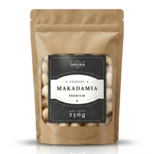 orzechy makadamia delikatnie prażone bez soli premium w opakowaniu