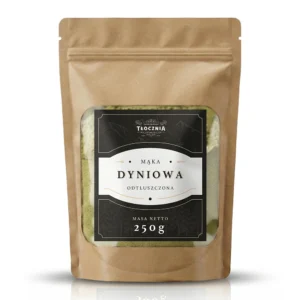 mąka dyniowa odtłuszczona 100% z pestek dyni bez glutenu wysokobiałkowa