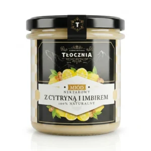 Miód z cytryną i imbirem liofilizowanym – naturalny miód na odporność, kremowy i aromatyczny