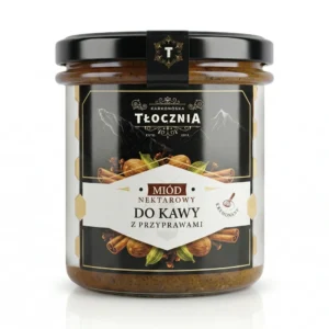 Miód do kawy z przyprawami 100% naturalny – kremowy, aromatyczny miód premium z dodatkiem korzennych przypraw