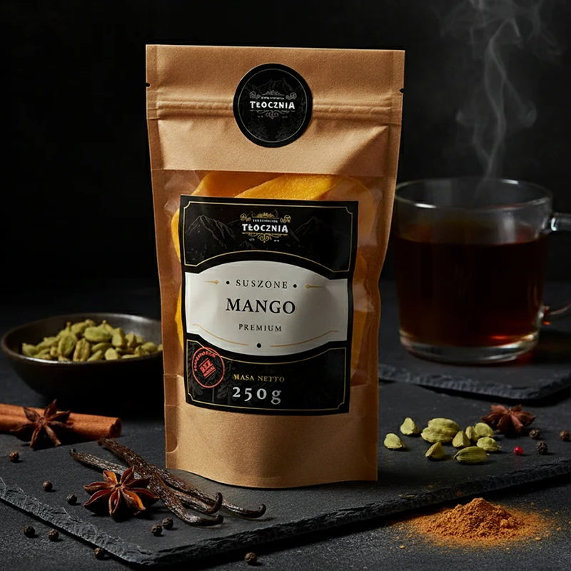 suszone mango premium plastry naturalne bez siarki zdrowa przekąska zamiast słodyczy mango suszone właściwości