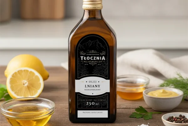 dressing cytrynowy z olejem lnianym do sałatki