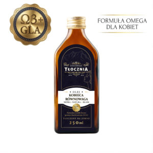Olej dla kobiet omega-3 i gla Kobieca Równowaga – naturalne źródło omega-3 i GLA, Karkonoska Tłocznia