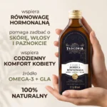 olej omega 3 gla dla kobiet na równowagę hormonalną skórę włosy i paznokcie