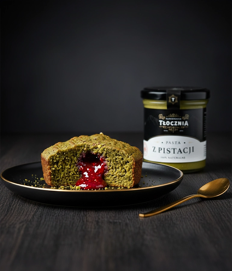 pistacjowe baked oats z maliną przepis