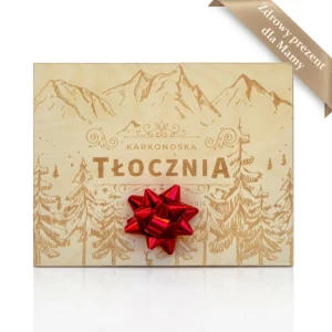 Zestaw prezentowy na Dzień Mamy – zdrowy prezent premium Karkonoska Tłocznia w drewnianej skrzyni